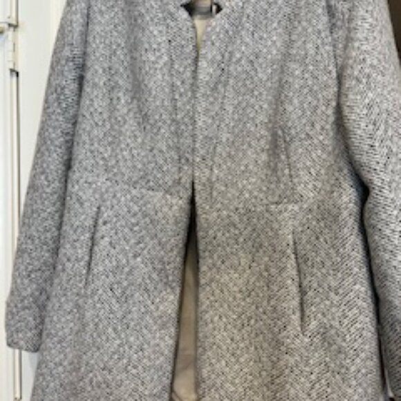 Grey & White Unstructured Blazer - Picture 4 of 5